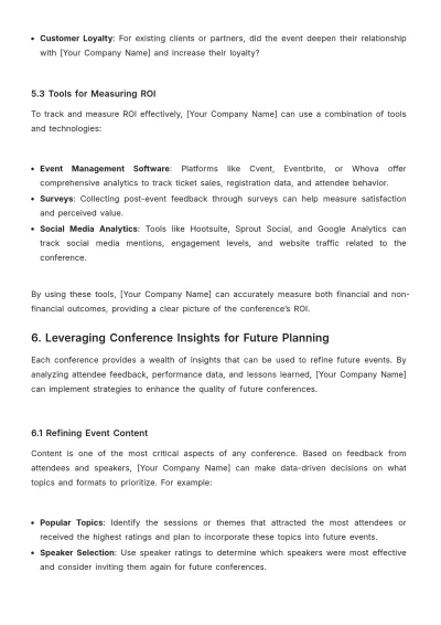 Free Conference Management Template to Edit Online