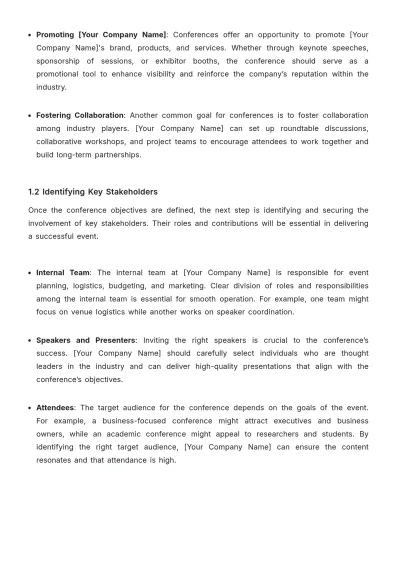 Free Conference Management Template to Edit Online