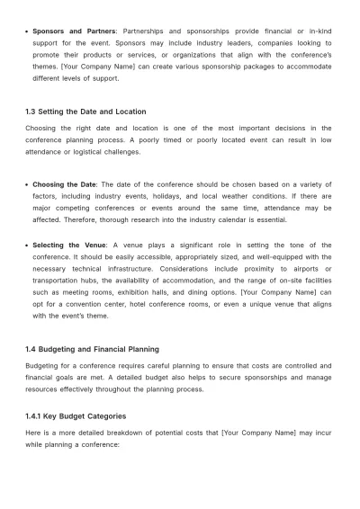 Free Conference Management Template to Edit Online
