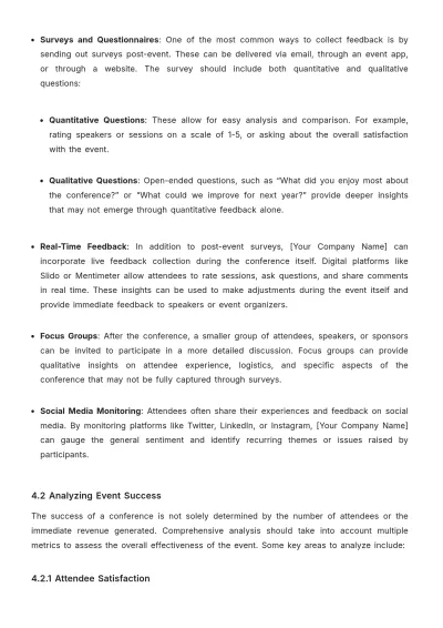Free Conference Management Template to Edit Online