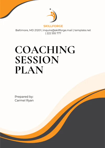 Free Coaching Session Plan Template to Edit Online