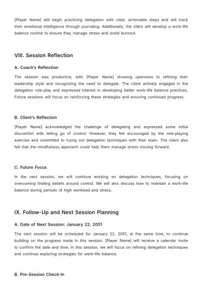 Free Coaching Session Plan Template to Edit Online