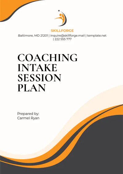 Free Coaching Intake Session Plan Template to Edit Online