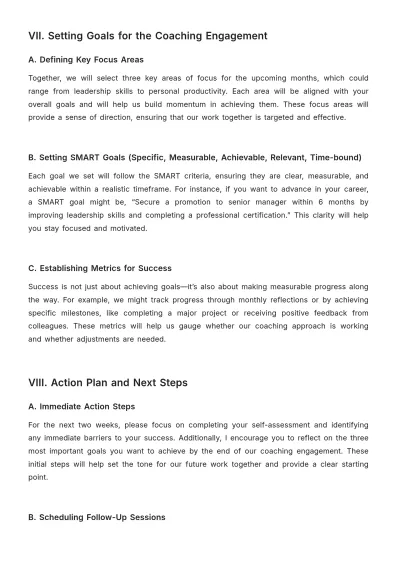 Free Coaching Intake Session Plan Template to Edit Online