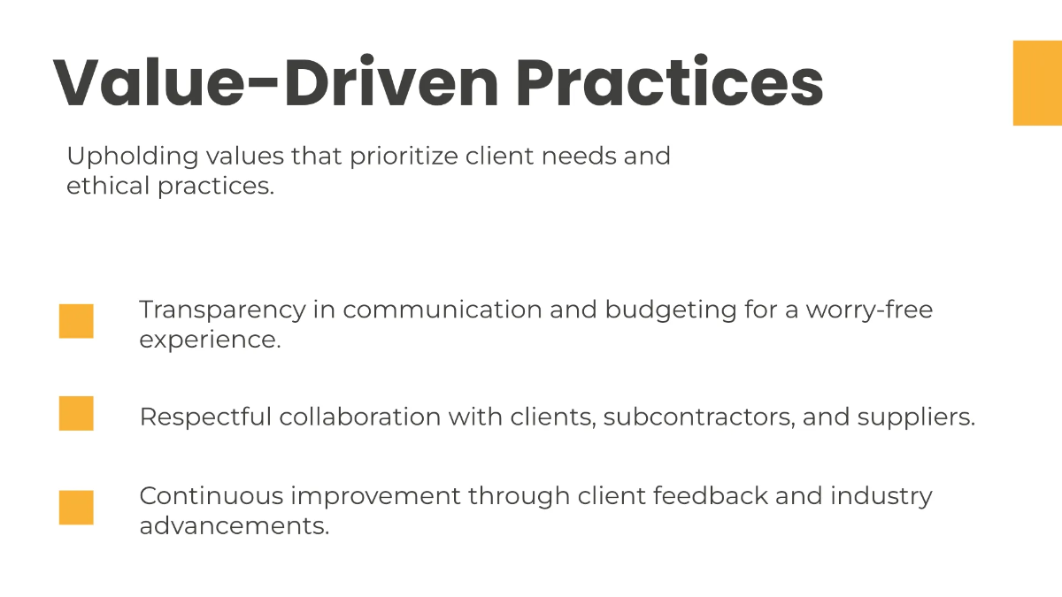 Free Contractor Presentation Template to Edit Online