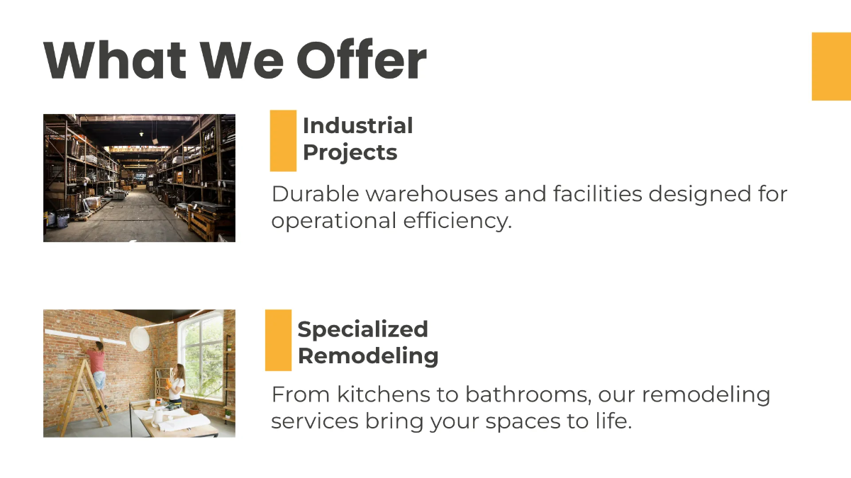 Free Contractor Presentation Template to Edit Online