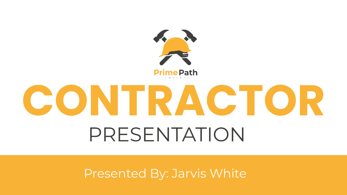 Free Contractor Presentation Template