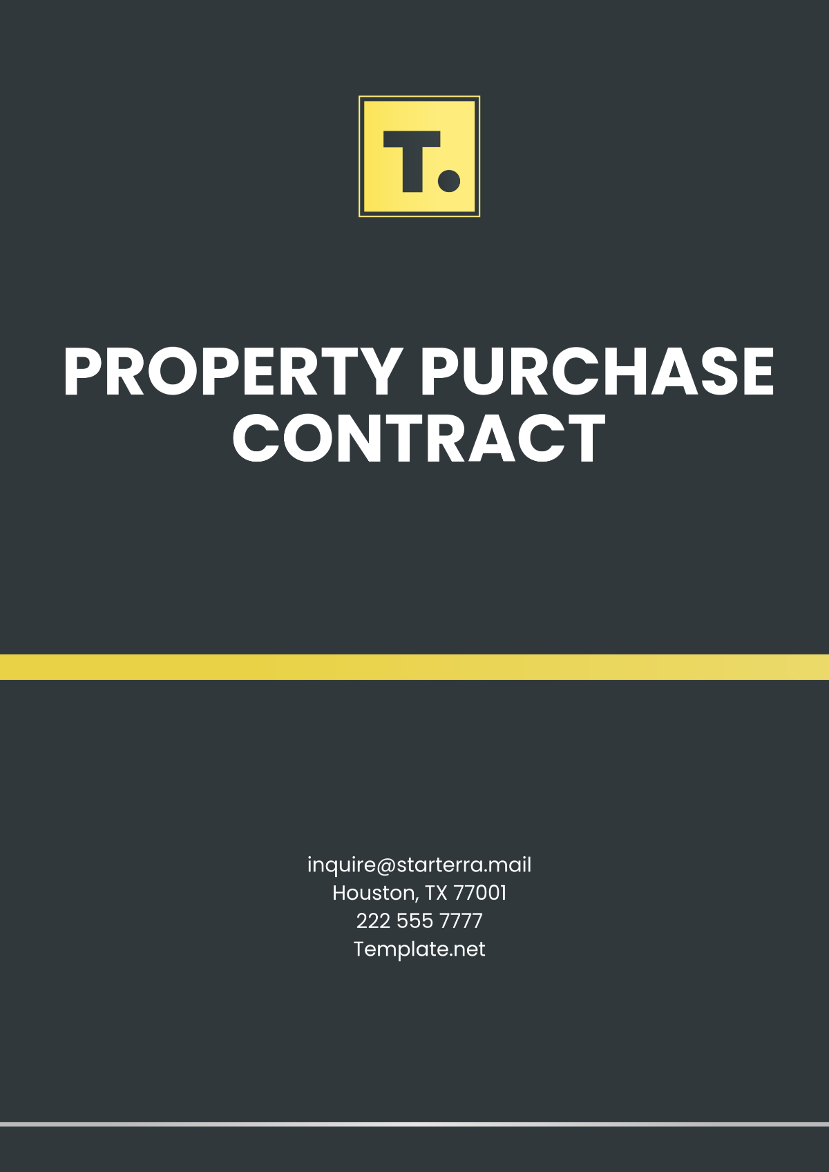 Free Property Purchase Contract Template