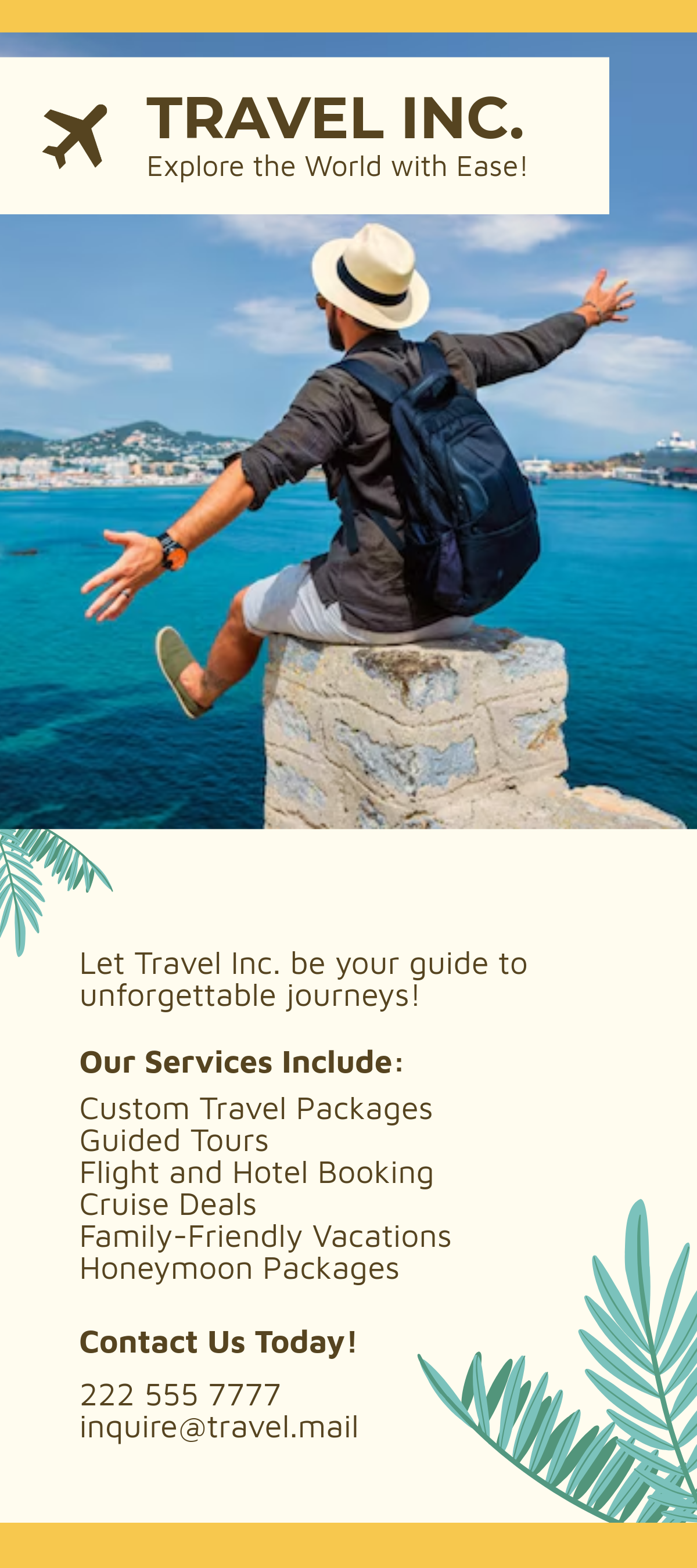 Free Travel Rack Card Template