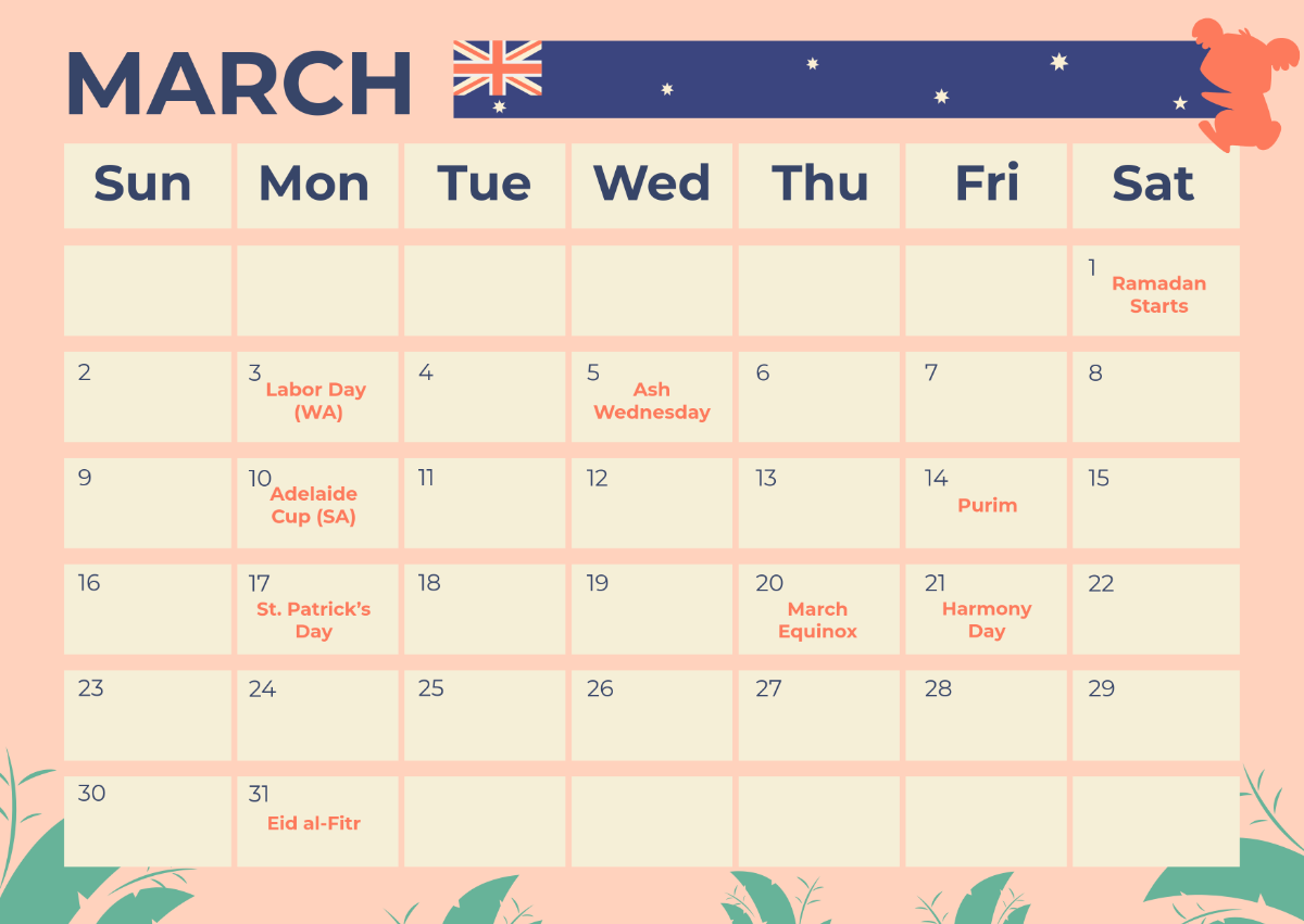 Free March 2025 Calendar Templates Editable And Printable