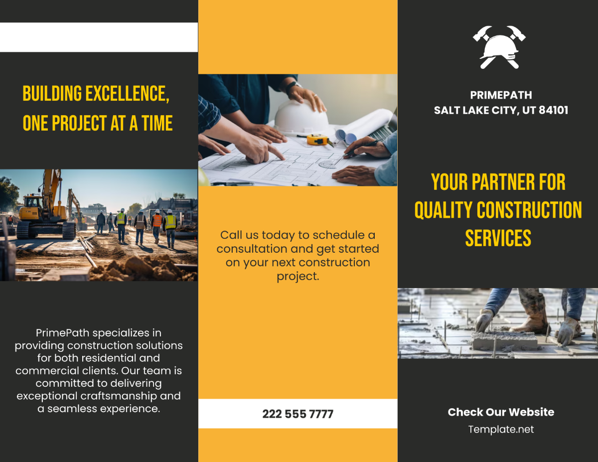 Free Contractor Marketing Brochure Template