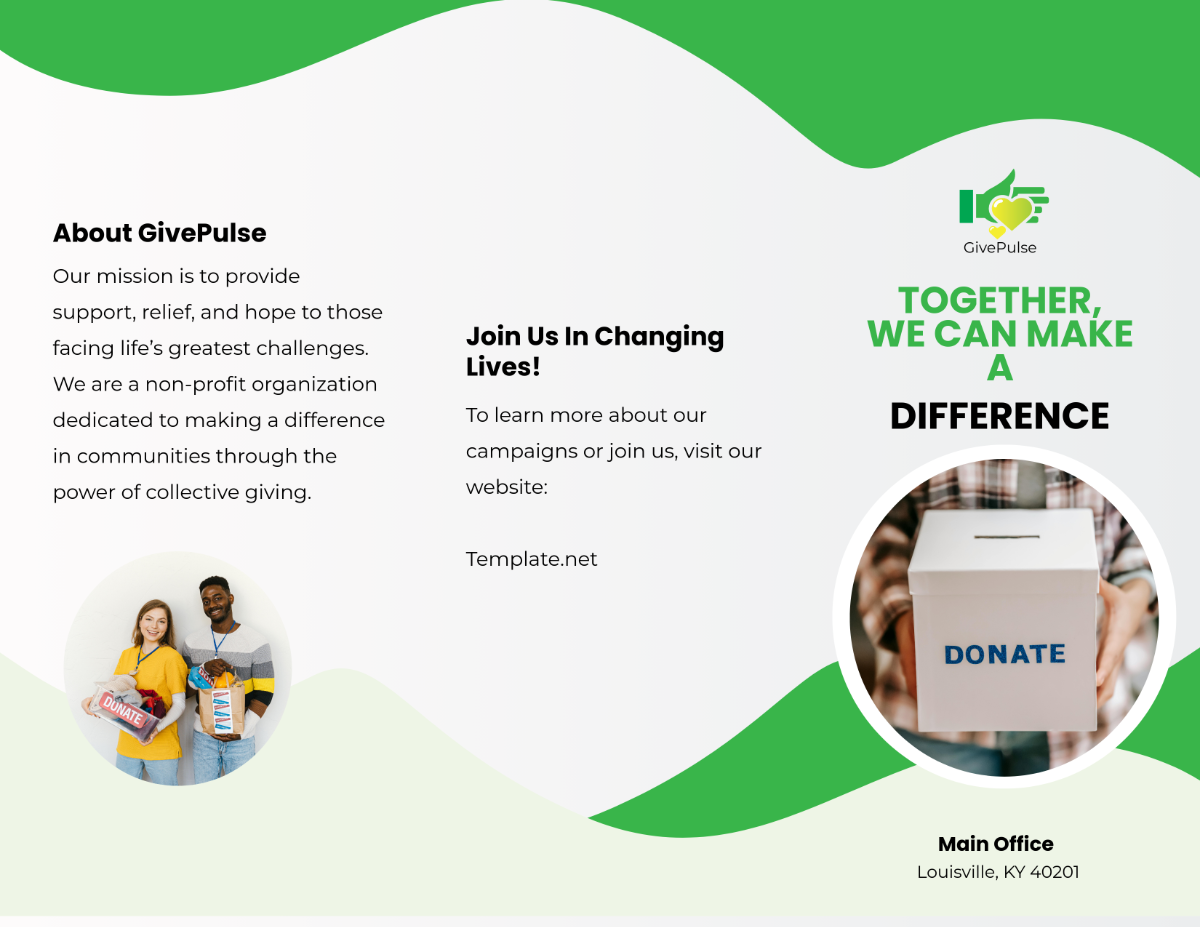 Donation Brochure Template - Edit Online & Download