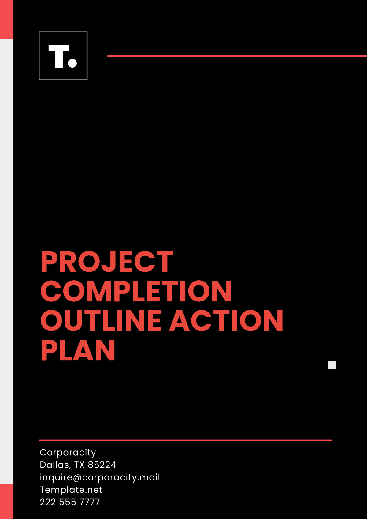 Project Completion Outline Action Plan Template - Edit Online & Download