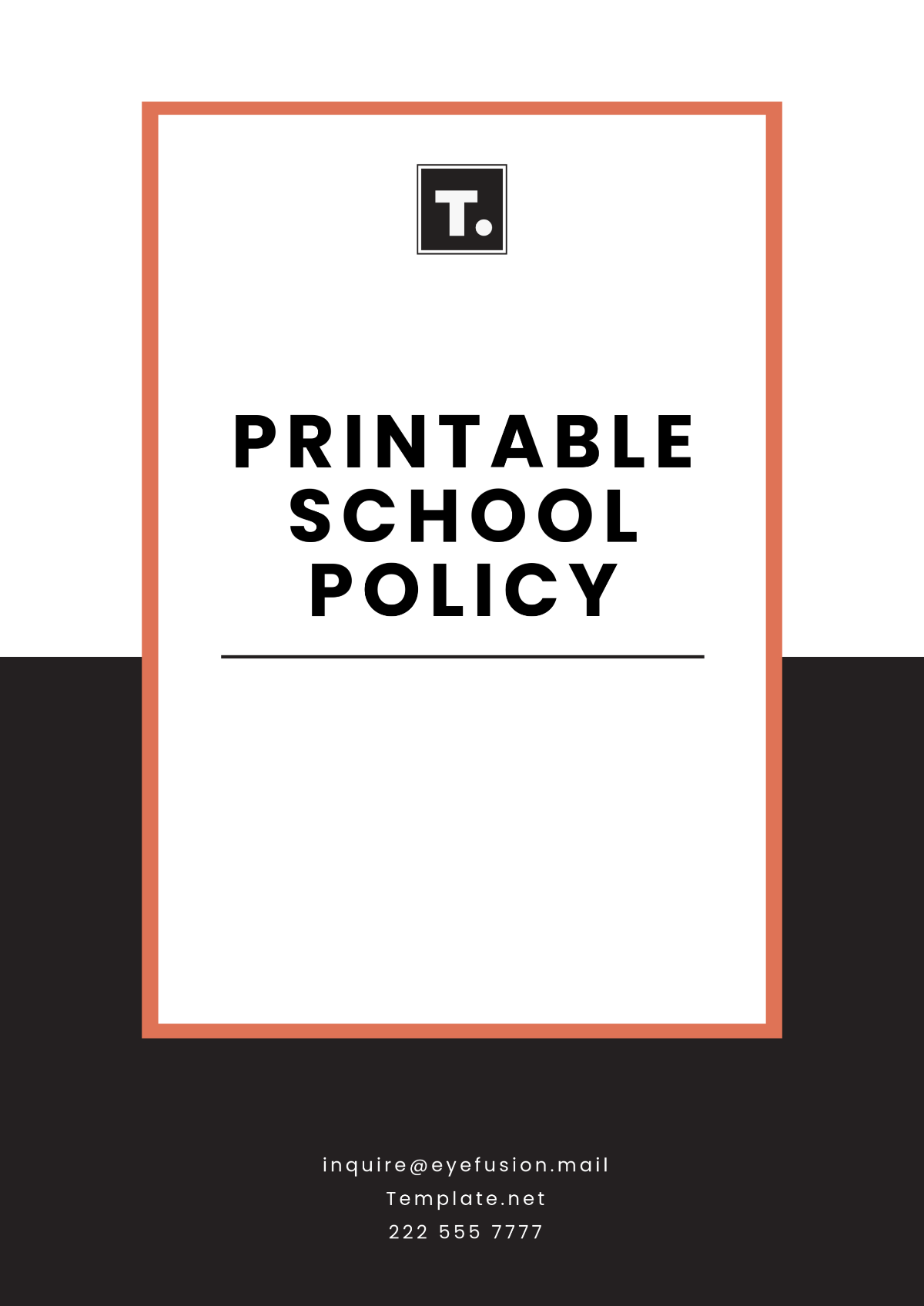 Free Printable School Policy Template to Edit Online