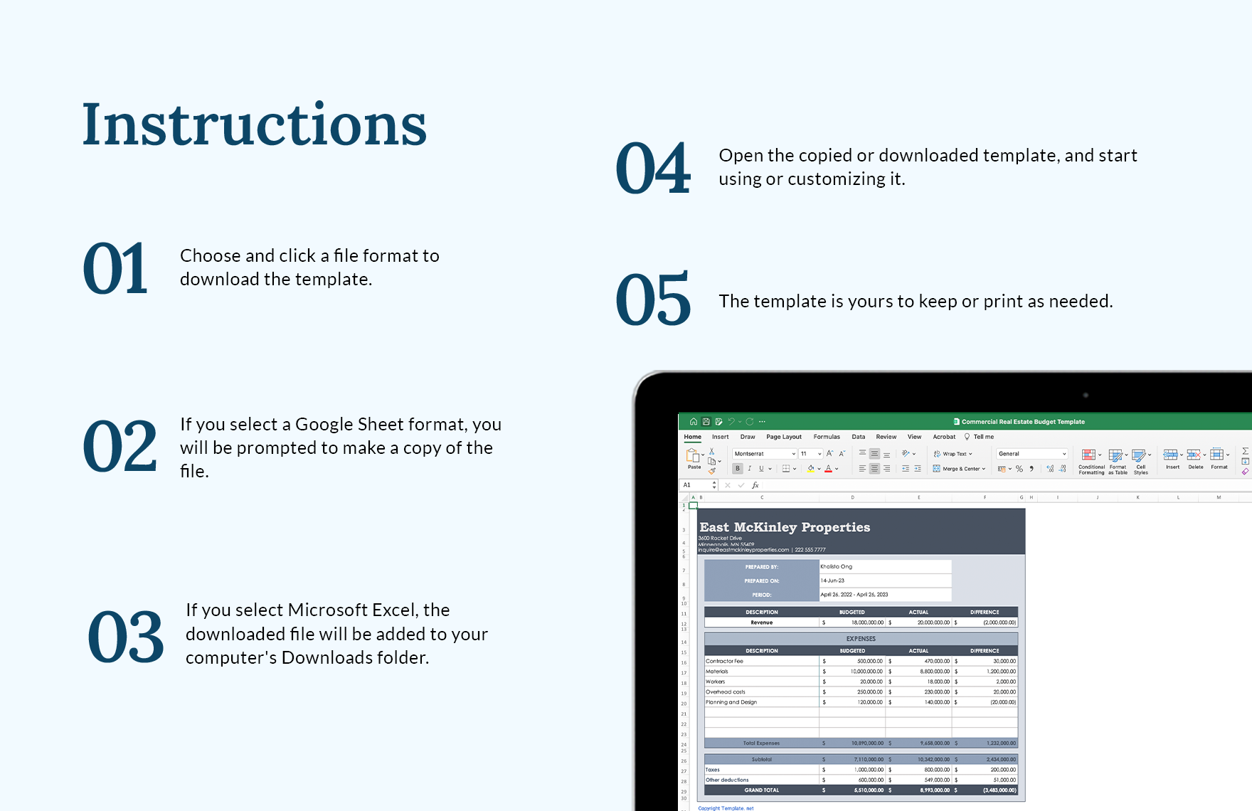 Commercial Real Estate Budget Template Download in Word Google Docs Commercial Real Estate Budget Template Download in Word Google Docs