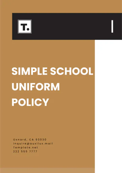 Free Simple School Uniform Policy Template to Edit Online