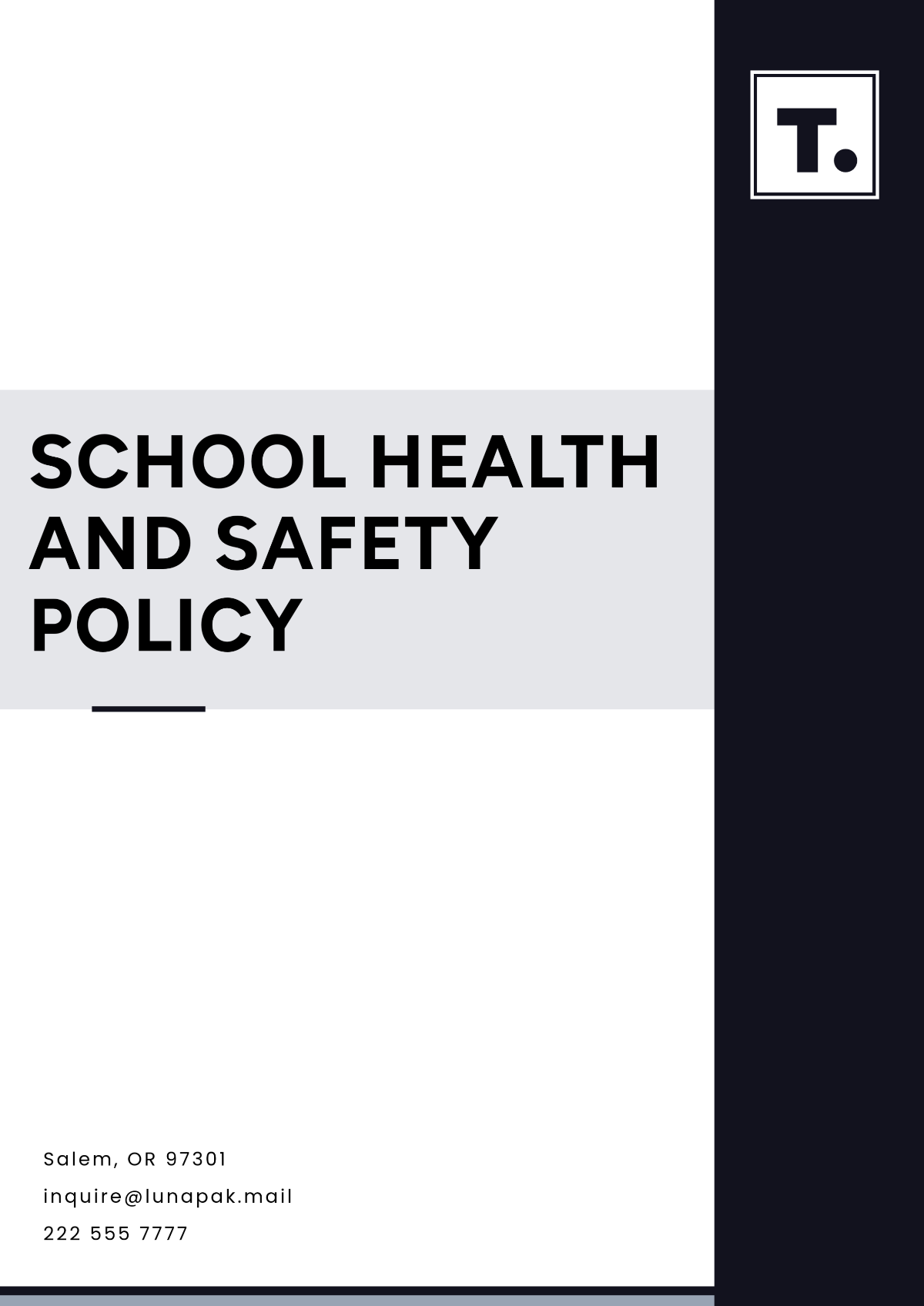 Free School Health and Safety Policy Template to Edit Online