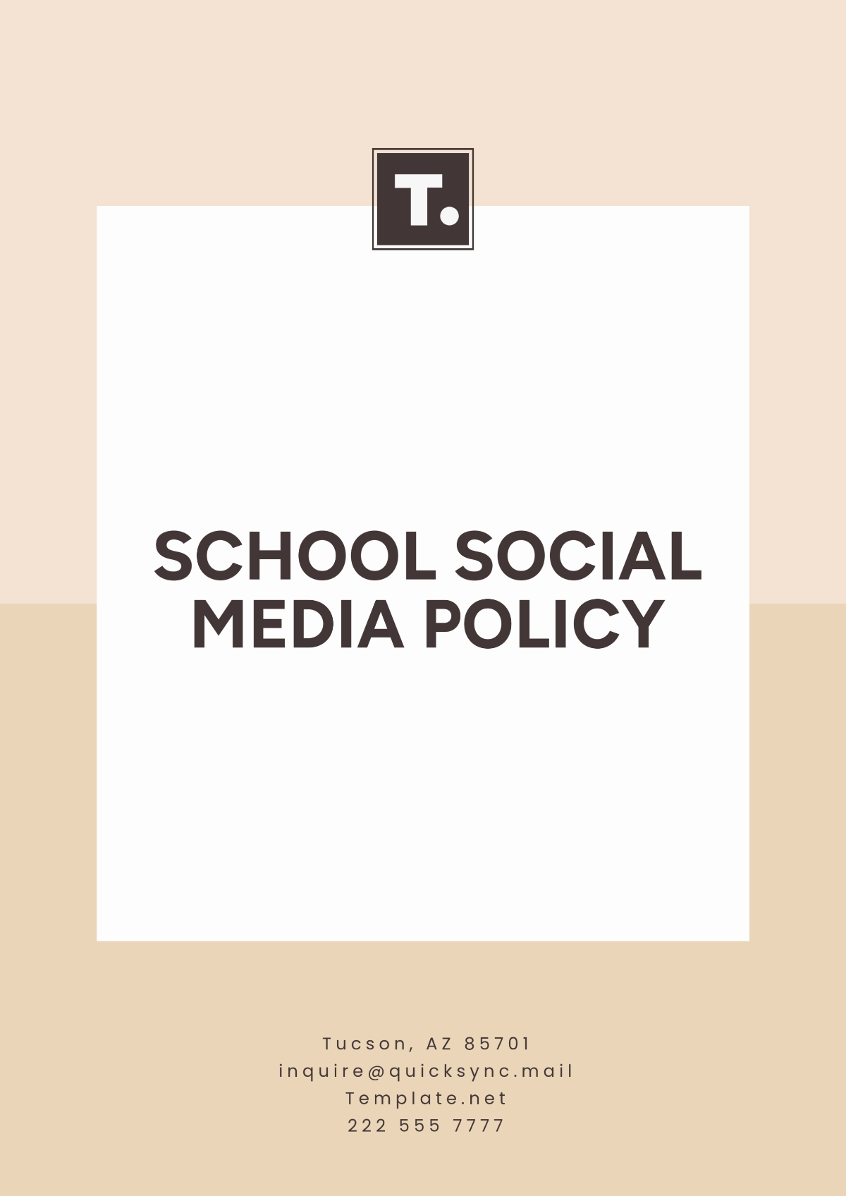 School Social Media Policy Template - Edit Online & Download