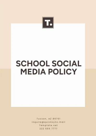 Free School Social Media Policy Template to Edit Online