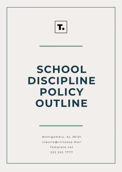 Free School Discipline Policy Outline Template to Edit Online