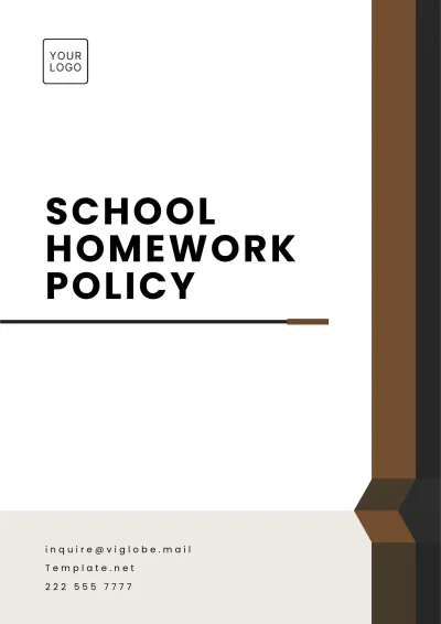 Free School Homework Policy Template to Edit Online