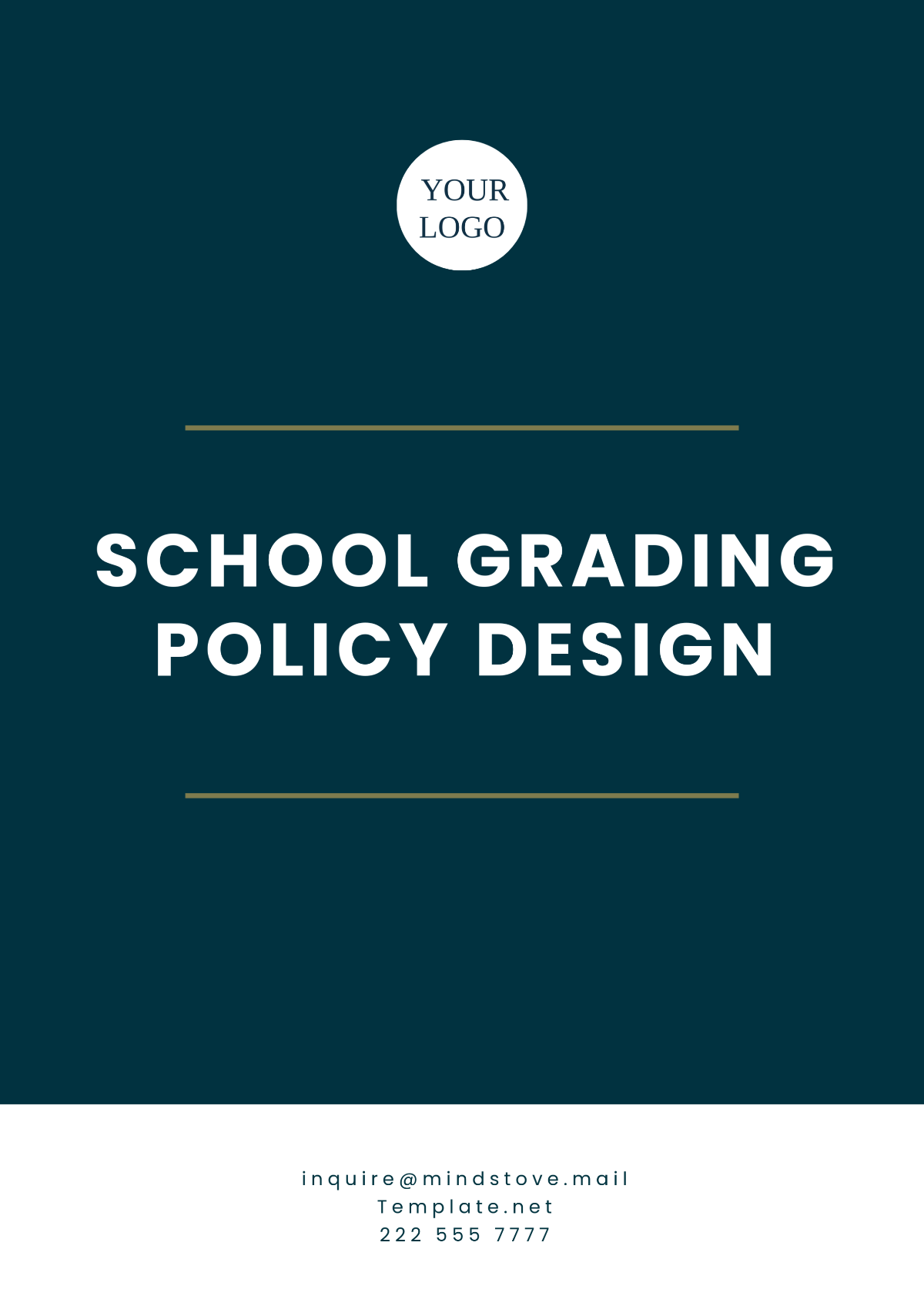 Free School Grading Policy Design Template to Edit Online