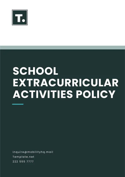 Free School Extracurricular Activities Policy Template to Edit Online