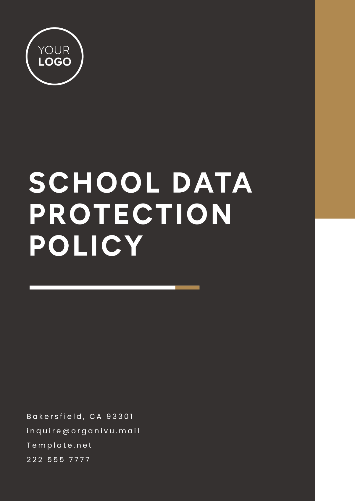 School Data Protection Policy Template - Edit Online & Download