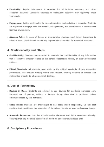Free Professional School Guidelines Template to Edit Online
