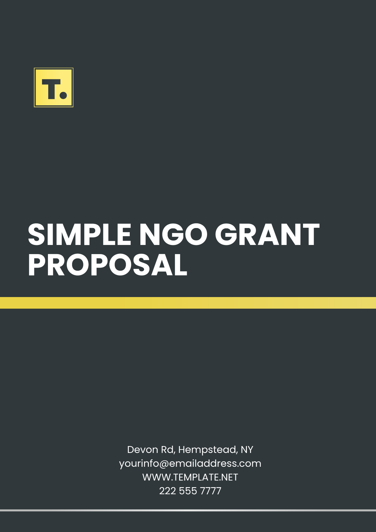 Free Simple NGO Grant Proposal Template