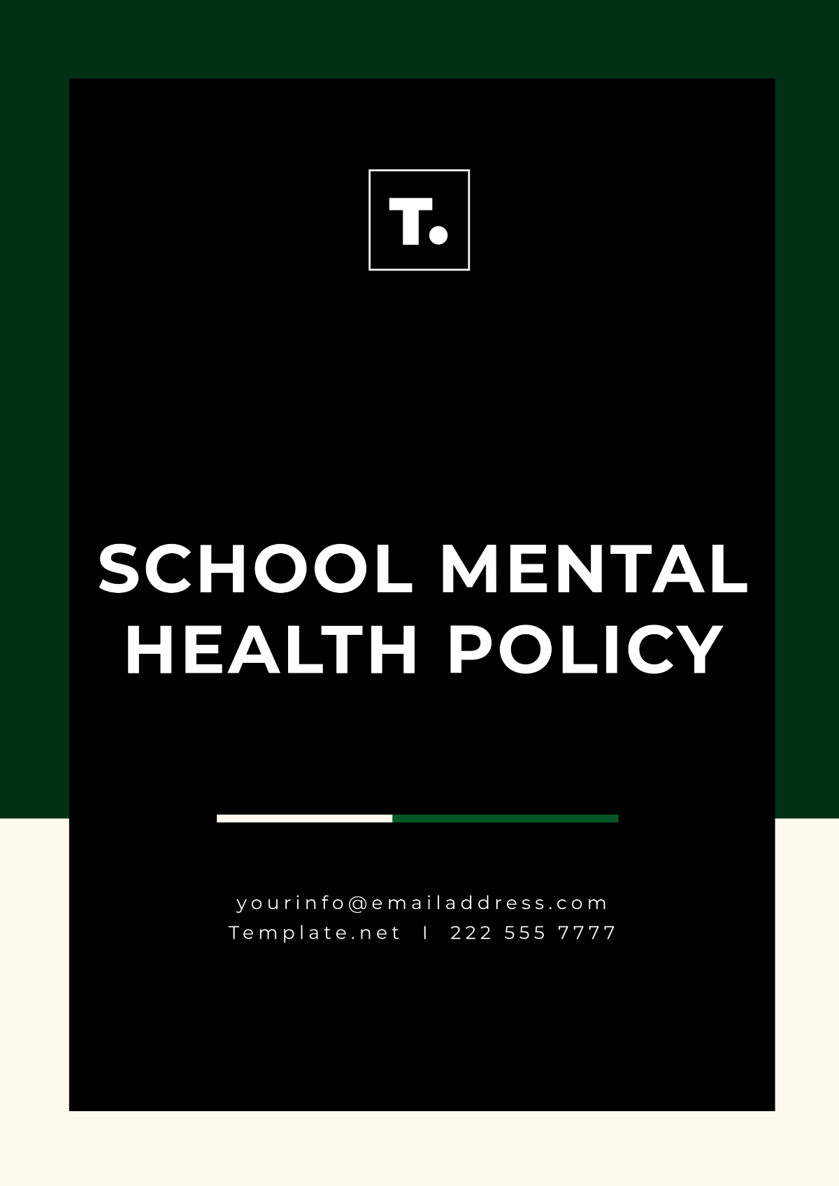 Free School Mental Health Policy Template to Edit Online