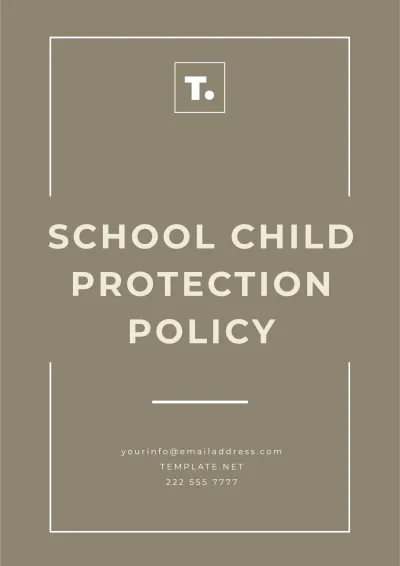 Free School Child Protection Policy Template to Edit Online