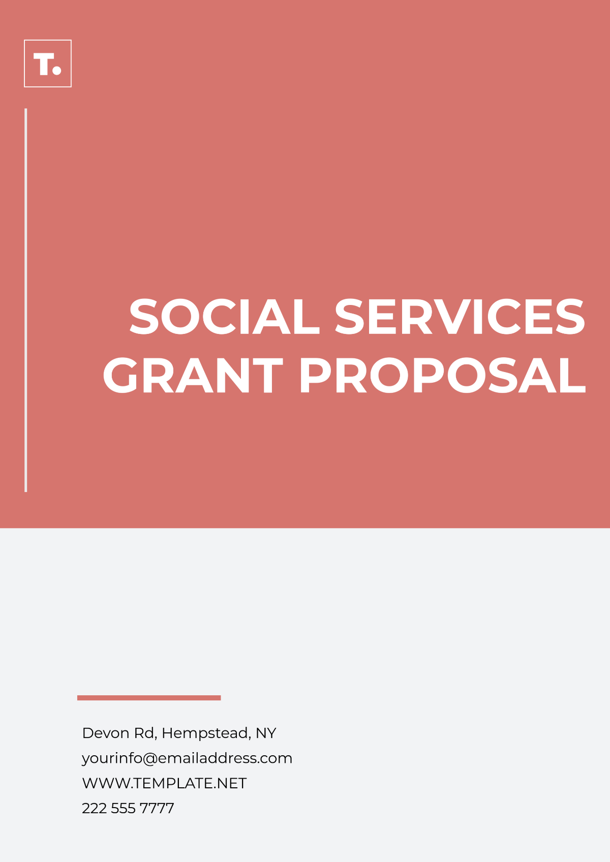 Free Social Services Outline Grant Proposal Template