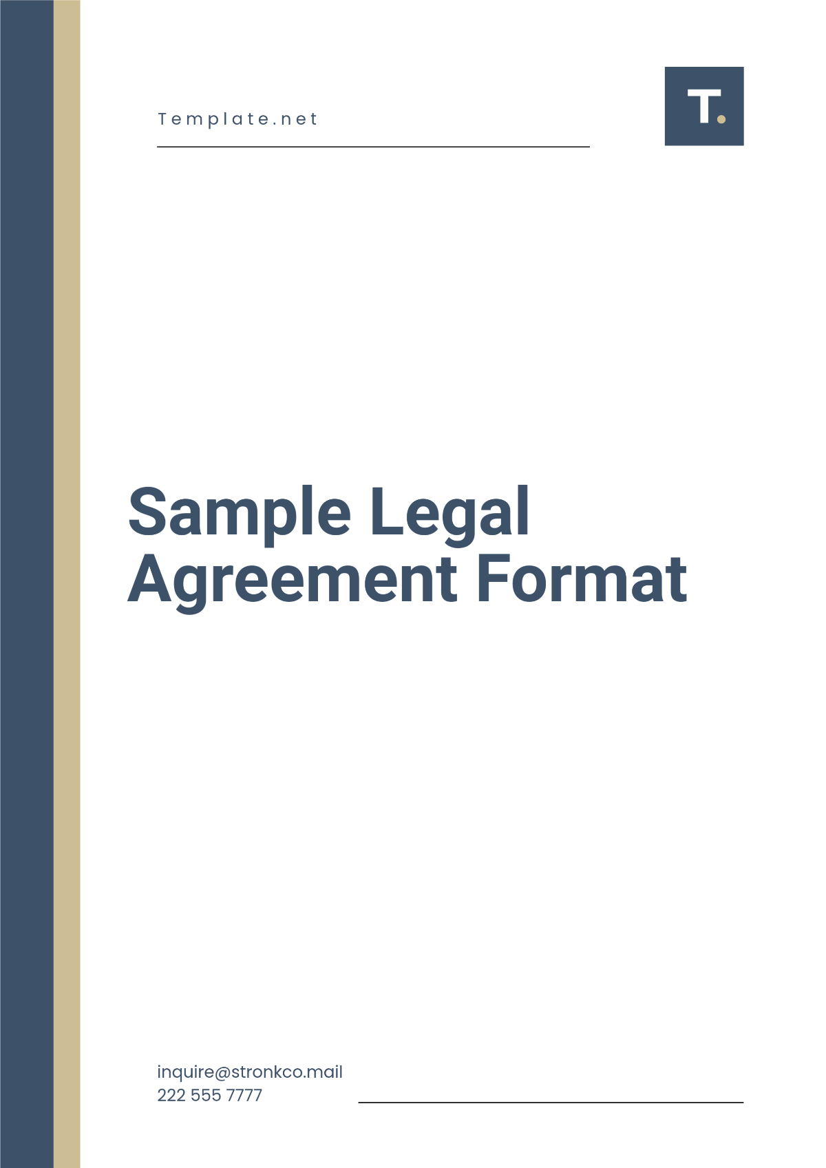 Free Sample Legal Agreement Format Template