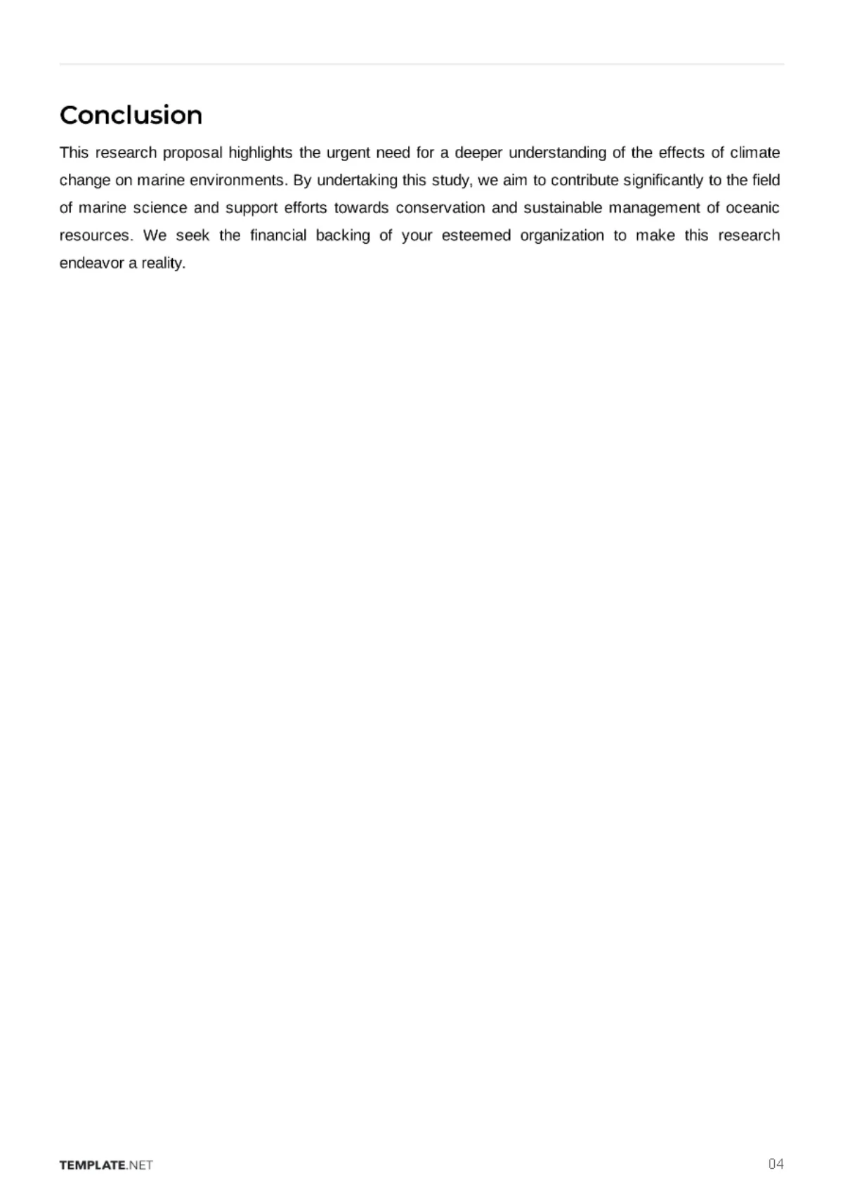 Free Science Research Grant Proposal Template to Edit Online