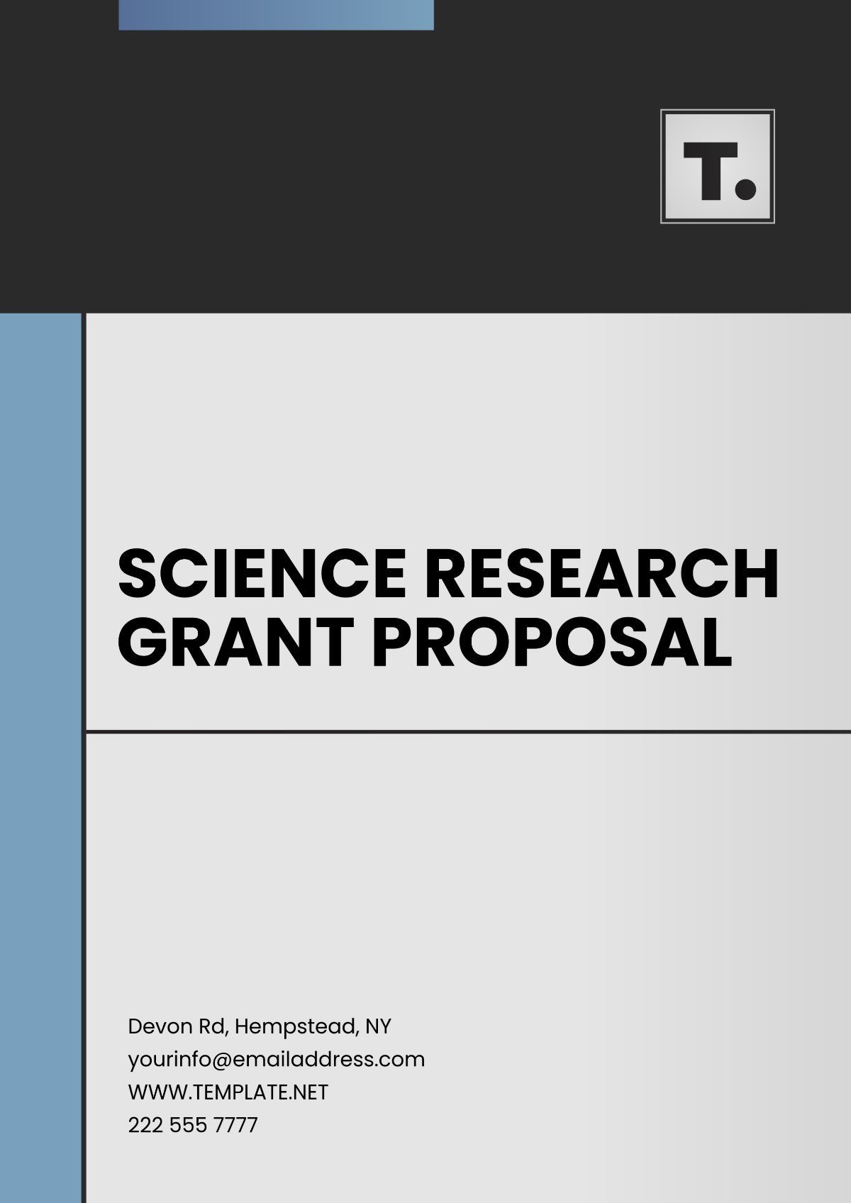 Free Science Research Grant Proposal Template