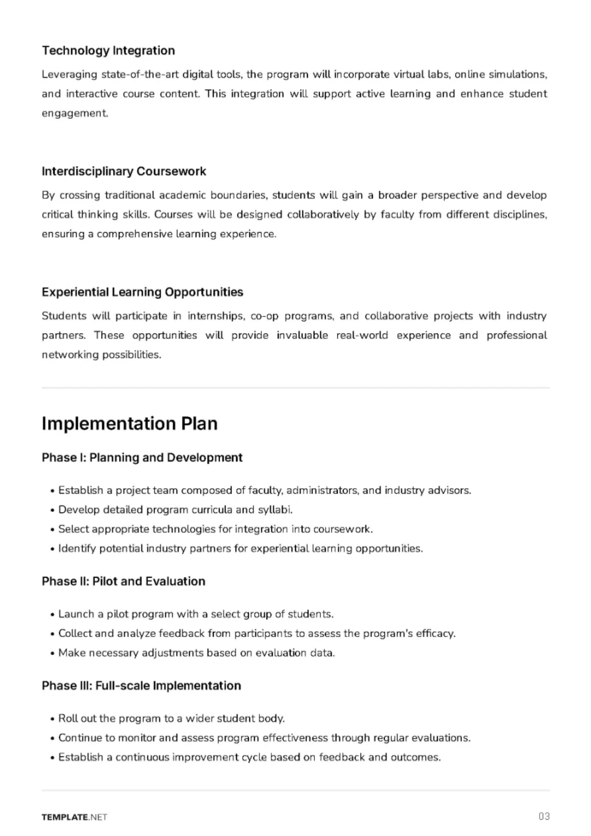 Free University Grant Proposal Template to Edit Online