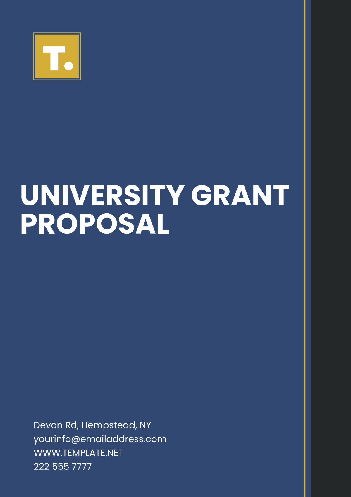 Free University Grant Proposal Template