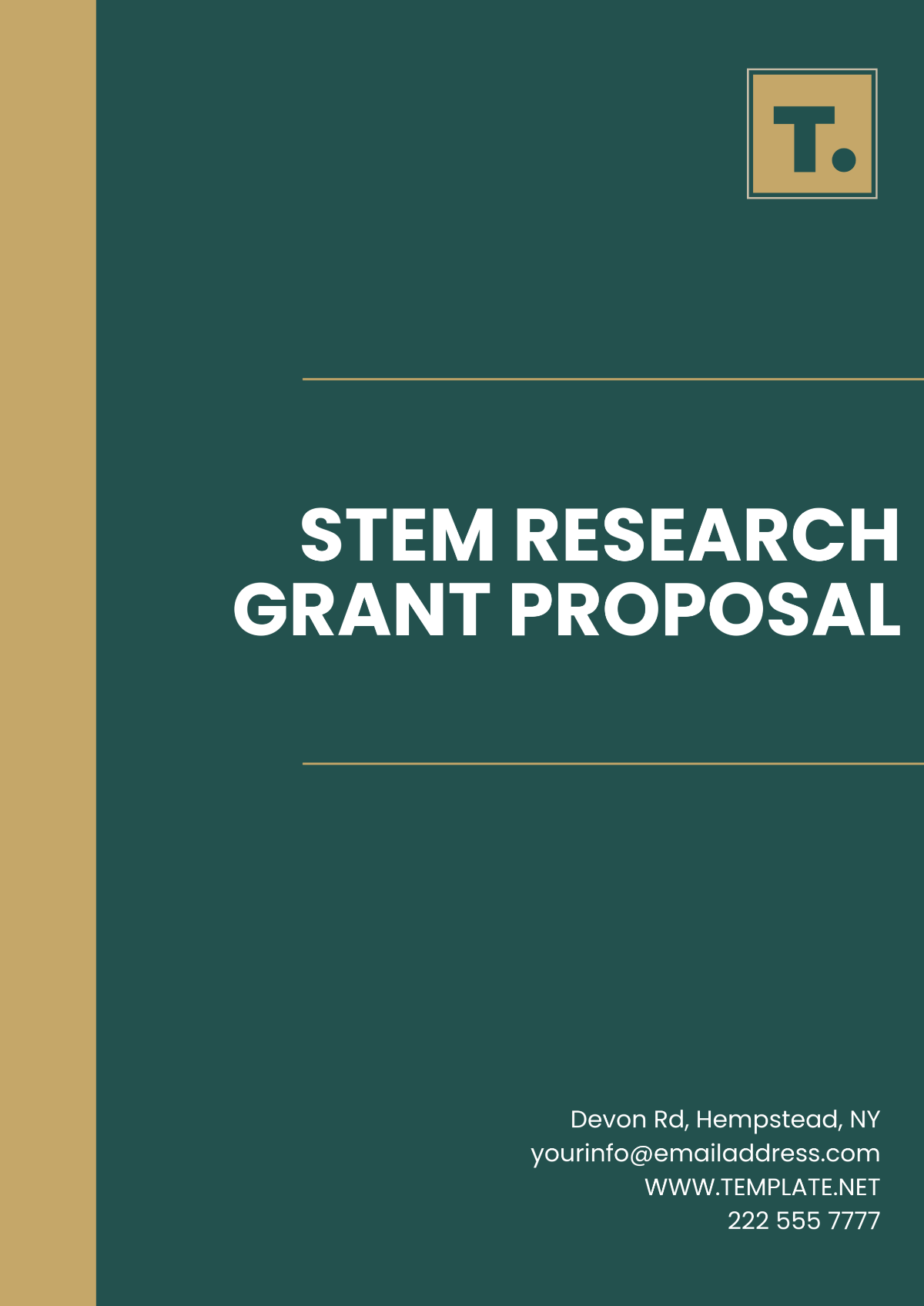 Free STEM Research Format Grant Proposal  Template