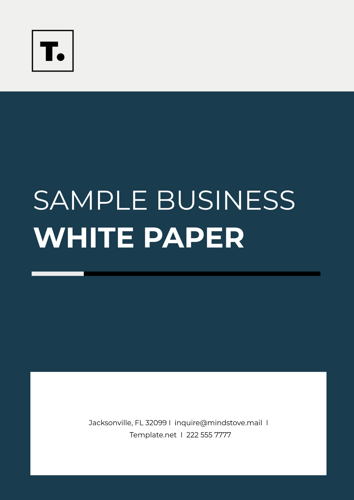 Free Sample Business Research Paper Template