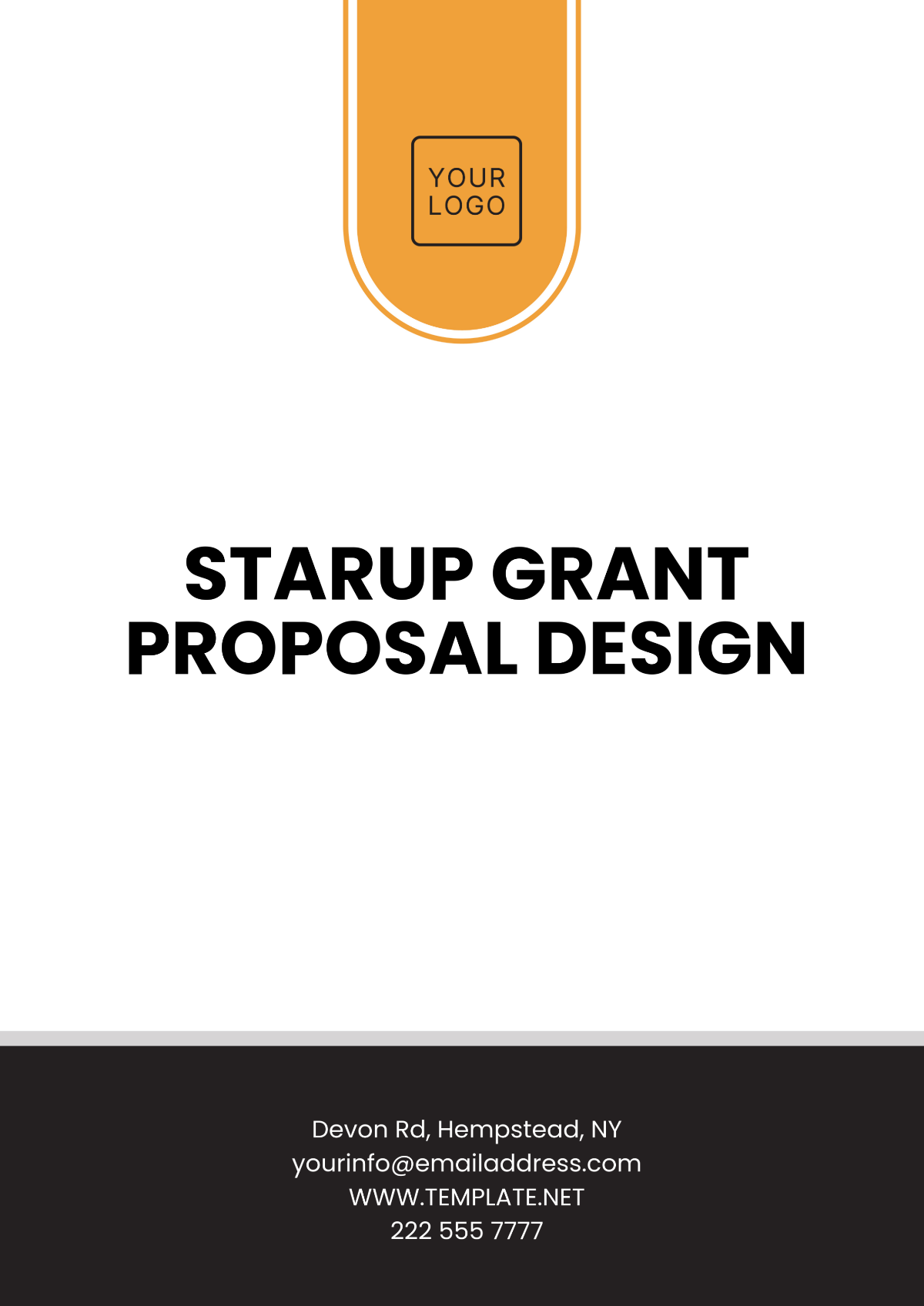 Free Startup Grant Proposal Design Template