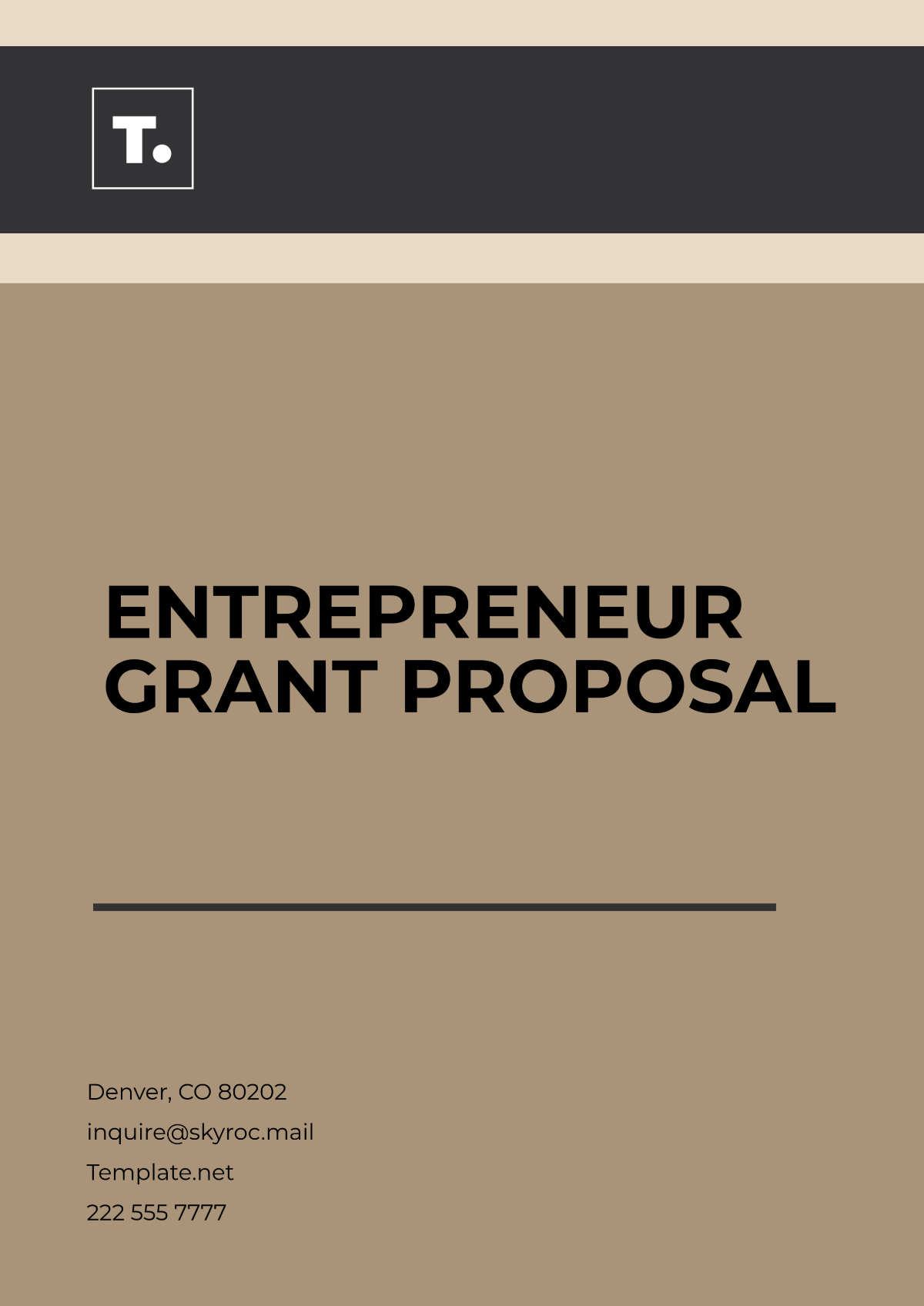 Free Entrepreneur Grant Proposal Template