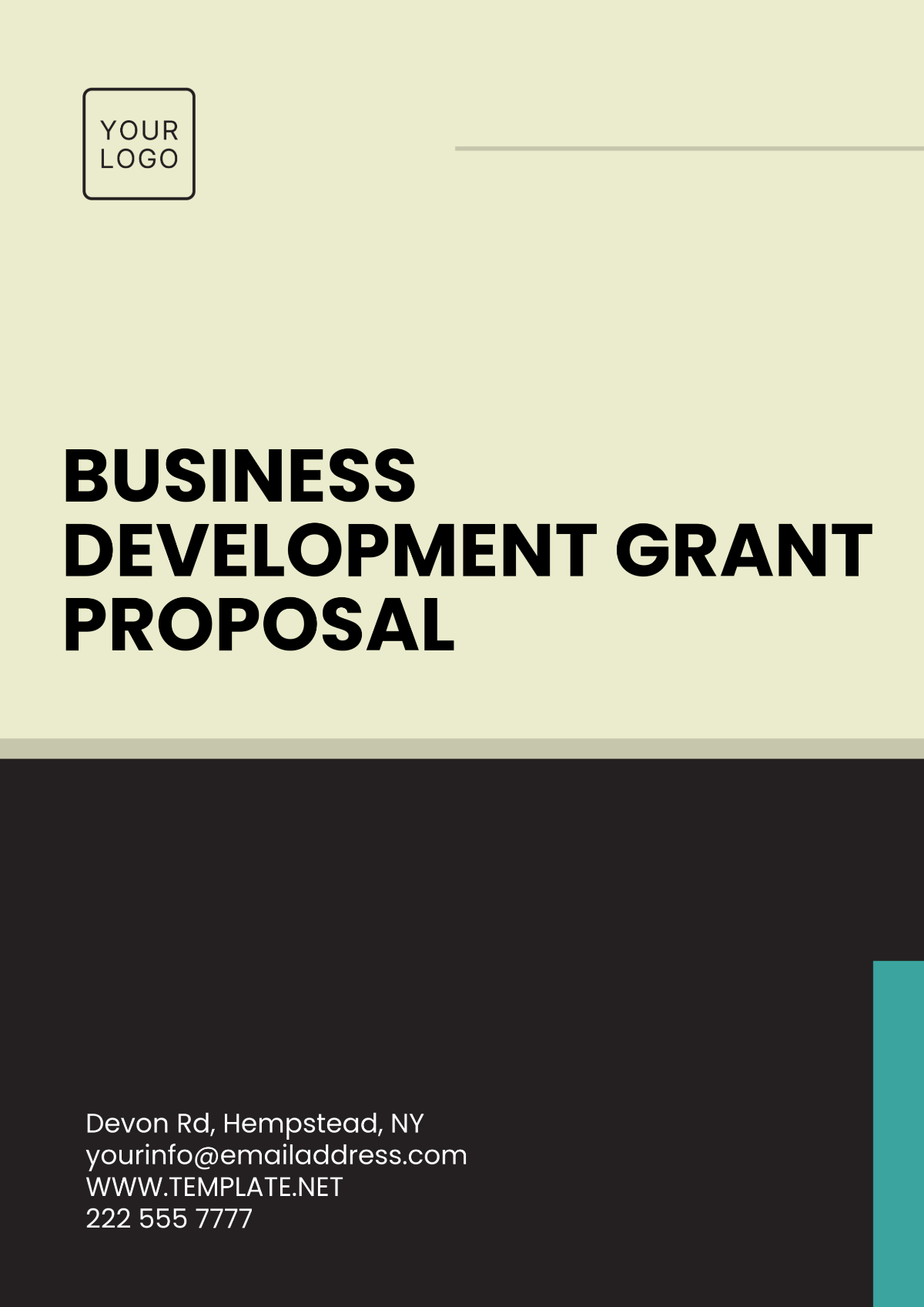 Free Business Development Grant Proposal Template