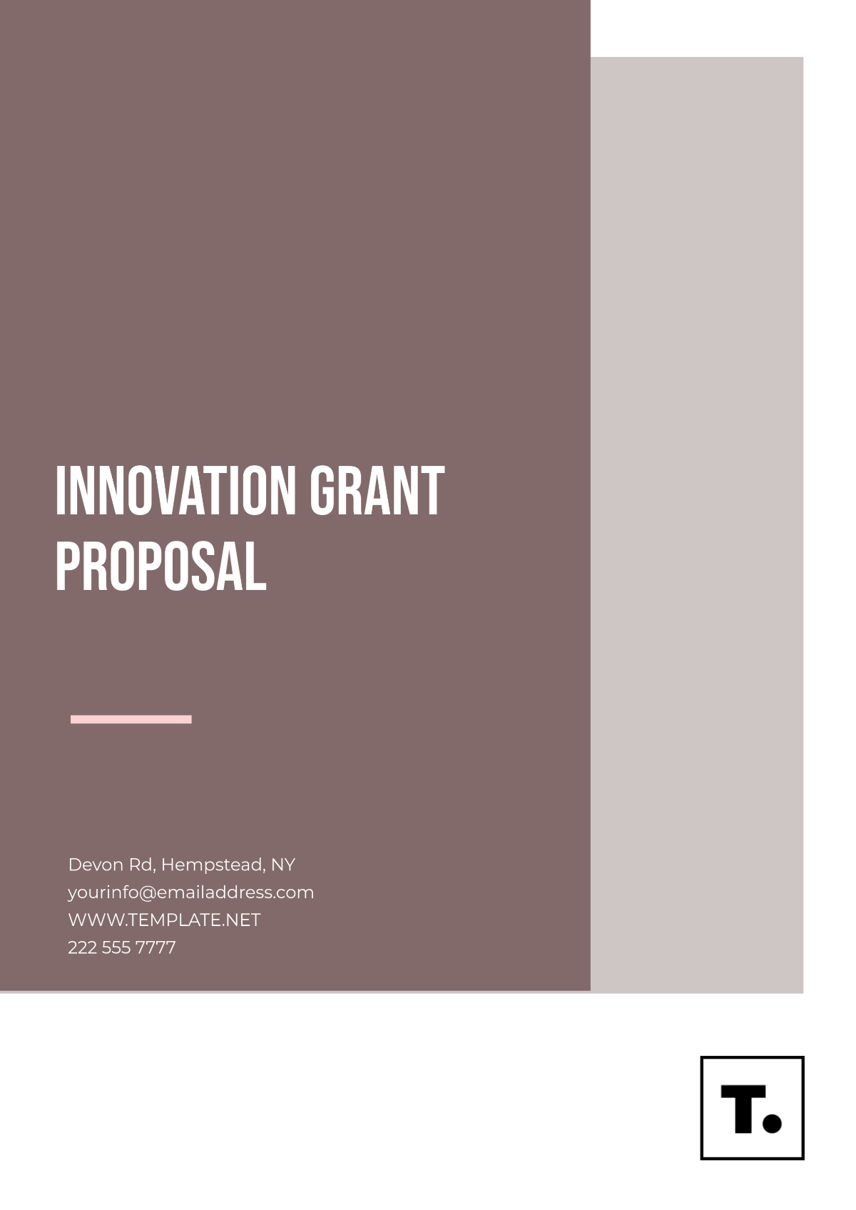 Free Innovation Grant Proposal Template