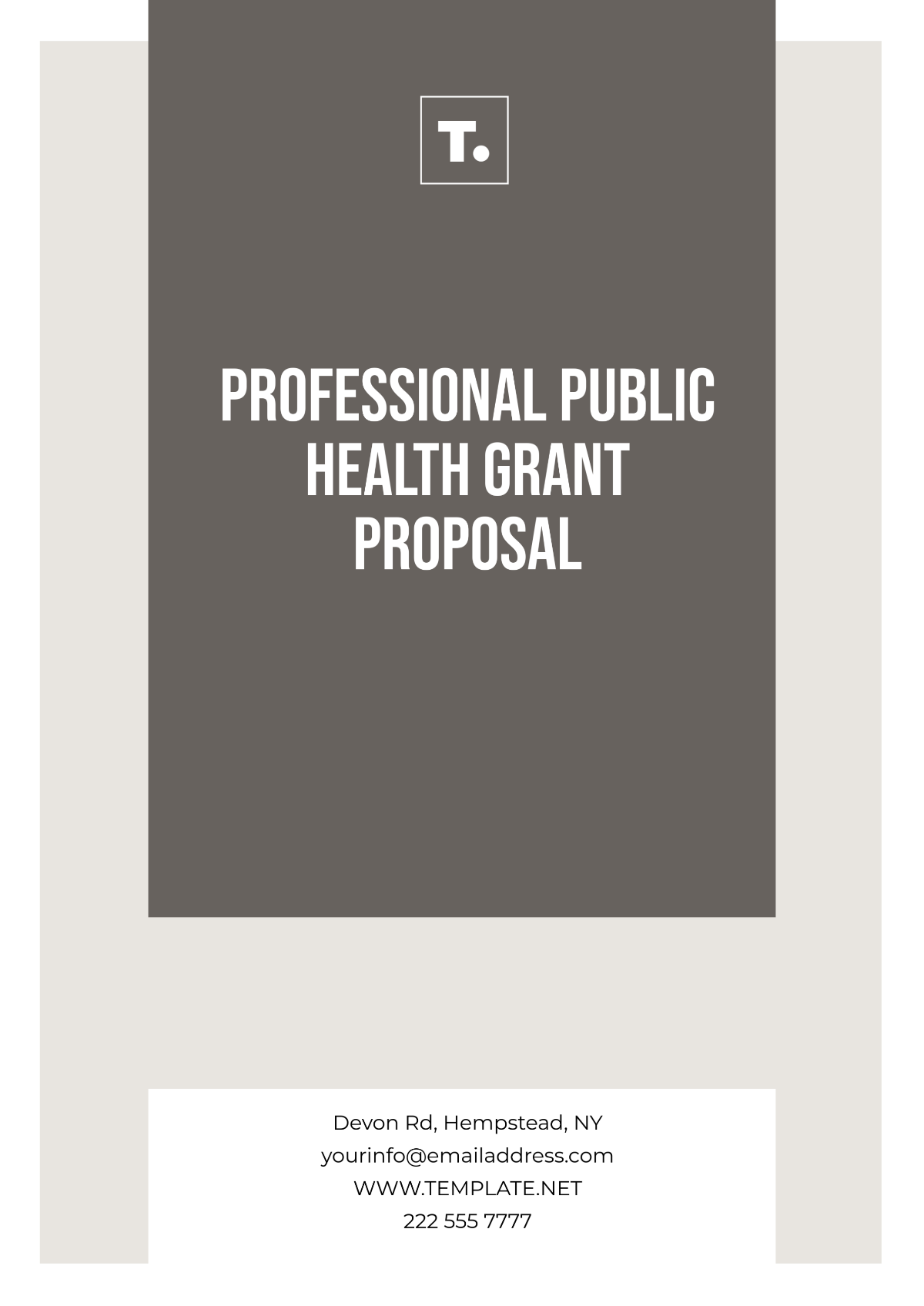 Free Professional Public Health Grant Proposal Template