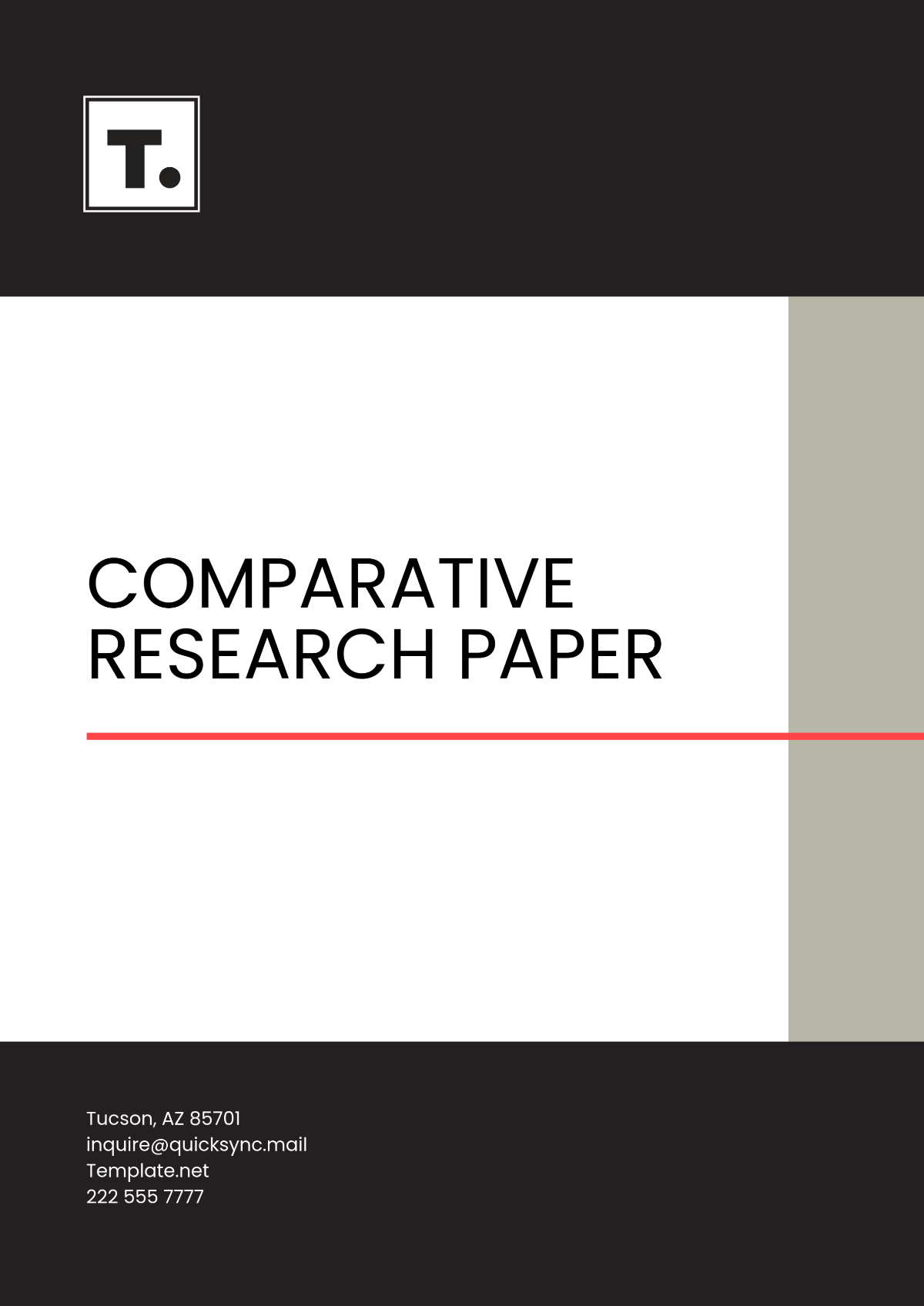 Free Comparative Research Paper Template