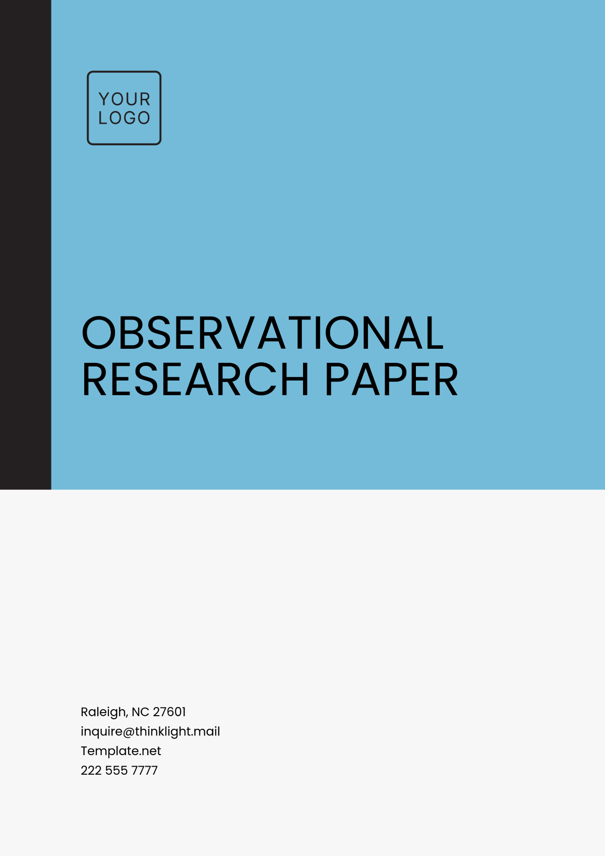 Free Observational Research Paper Template