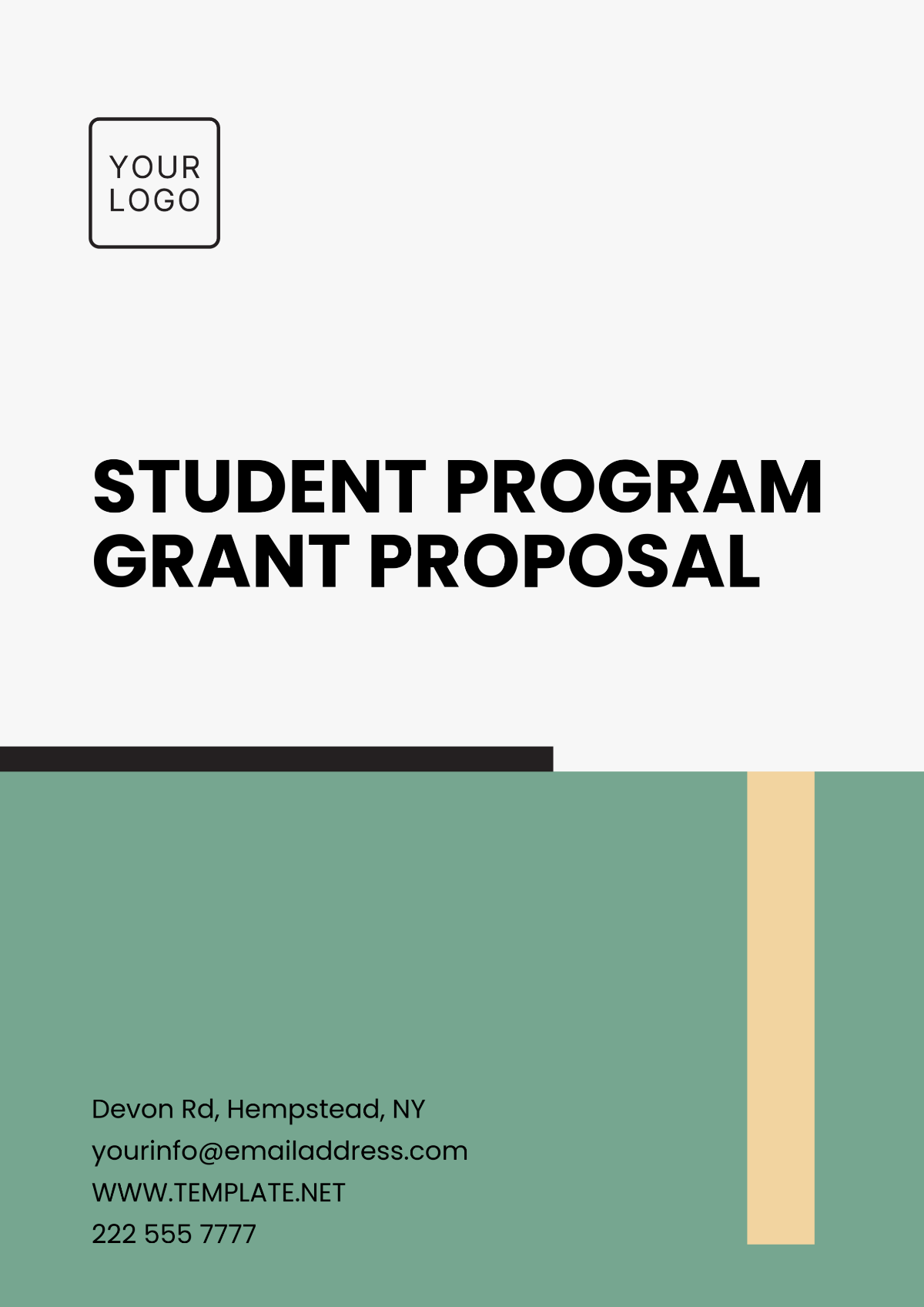 Free Student Program Grant Proposal Template