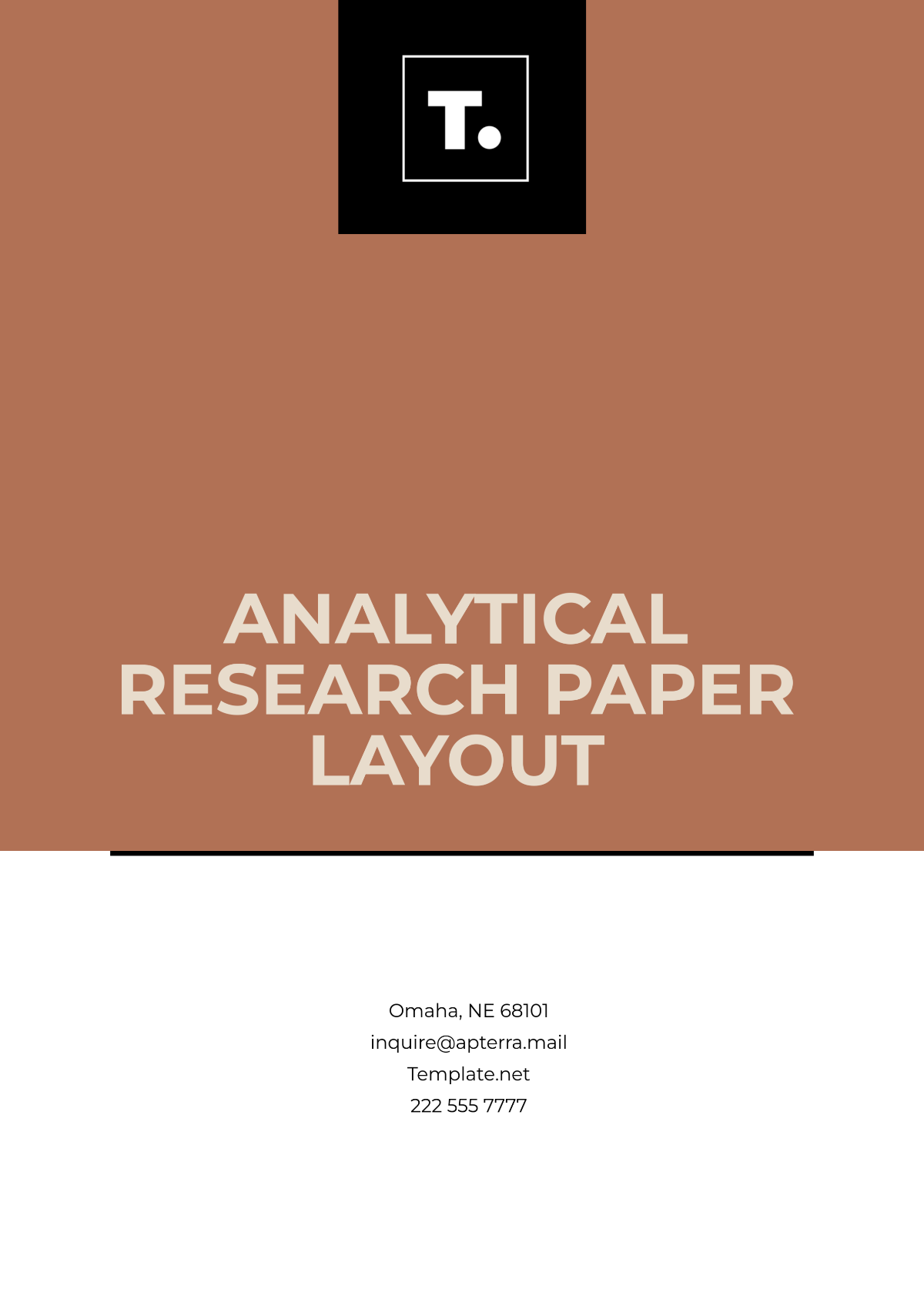 Free Analytical Research Paper Layout Template