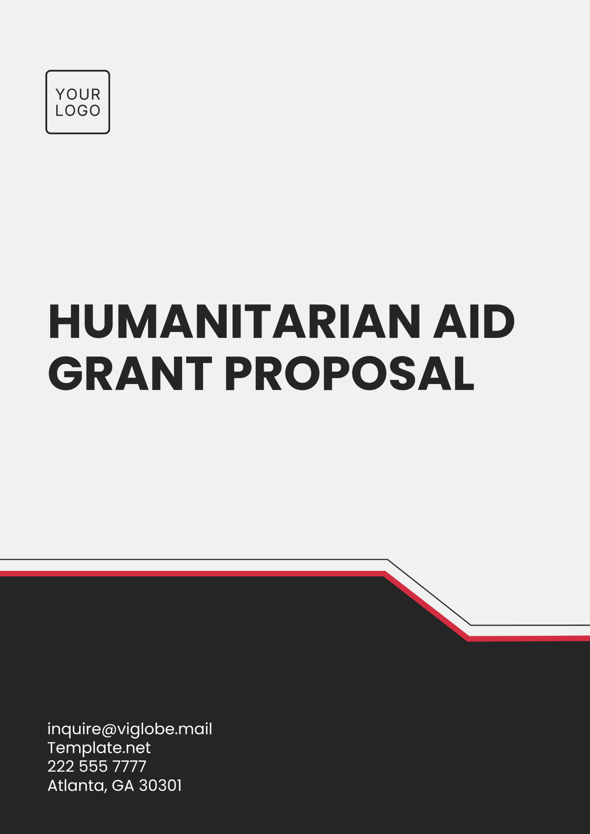 Free Humanitarian Aid Grant Proposal Template